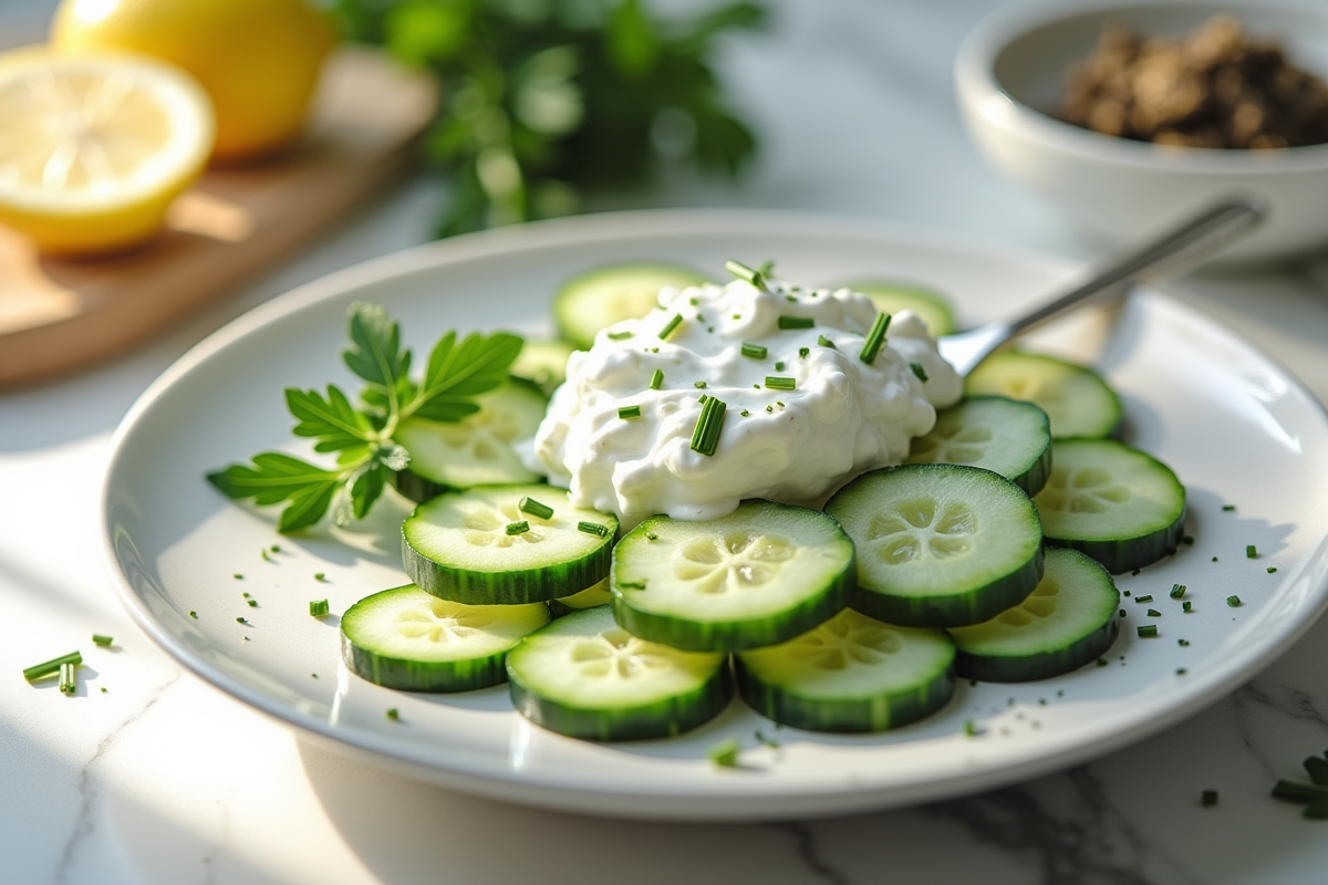 concombre herbes